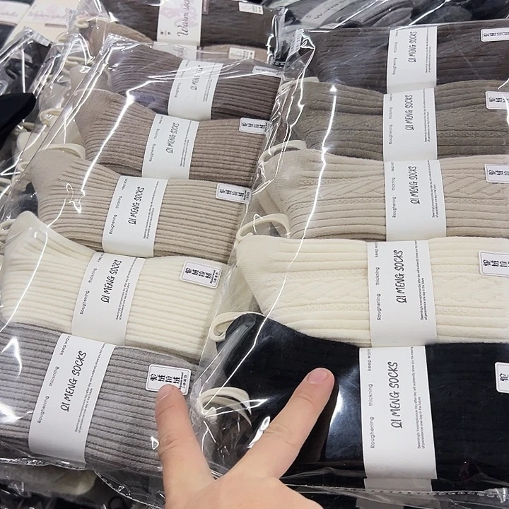 棉类混纺585特价女驼绒拉毛内里 10双