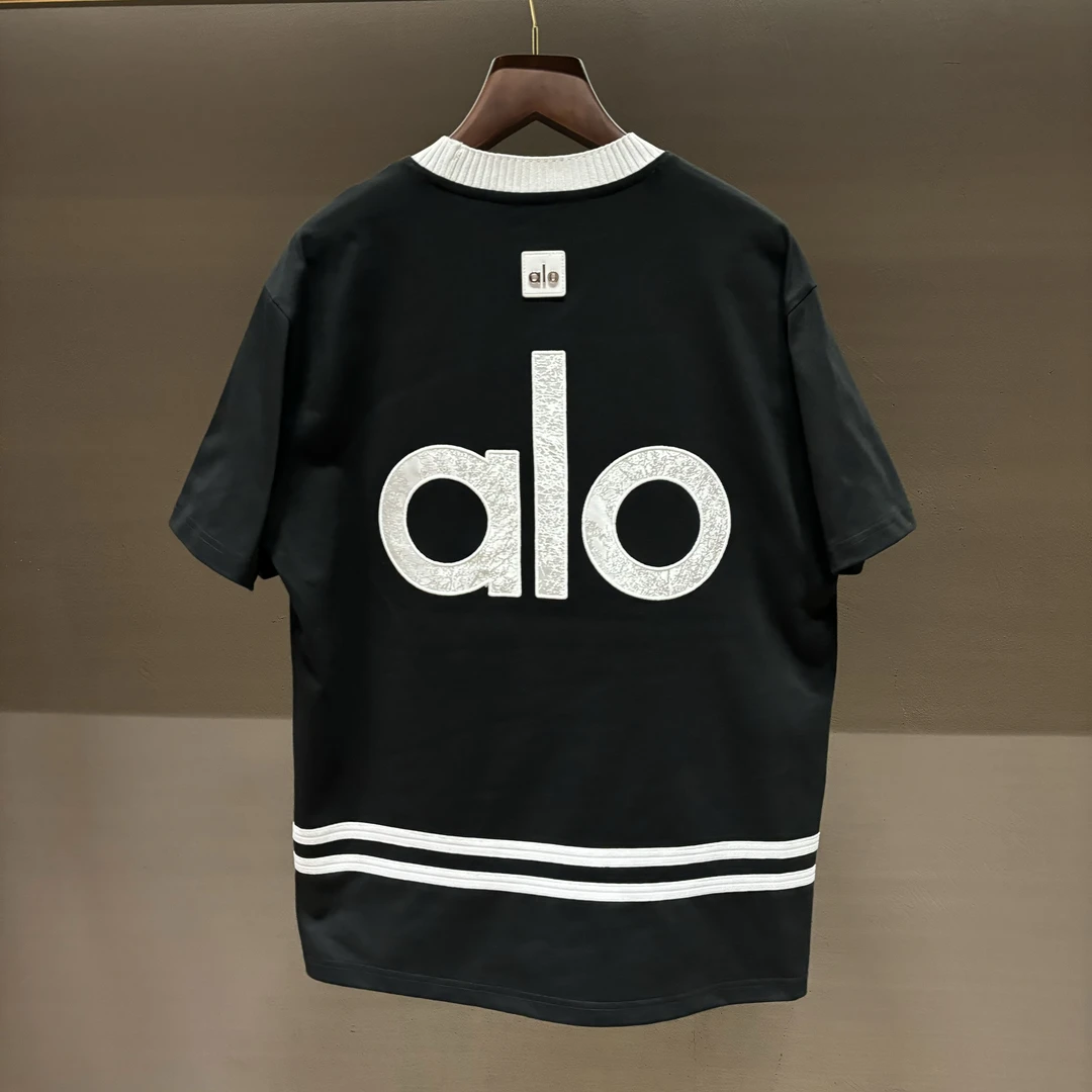 2025年新款黑白双色字母圆领透气夏季短袖BG-2719