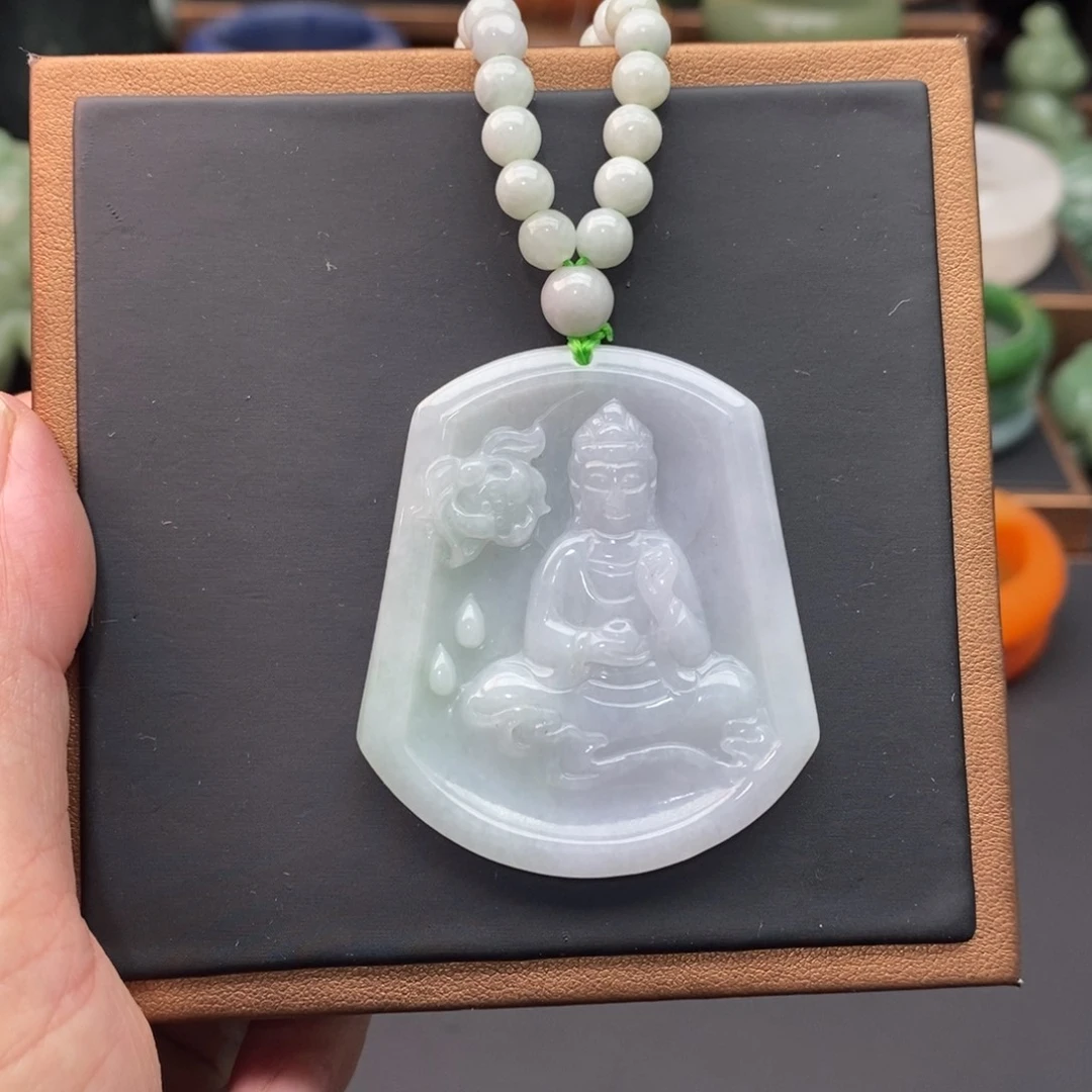 翡翠颈饰未镶嵌观音吊坠