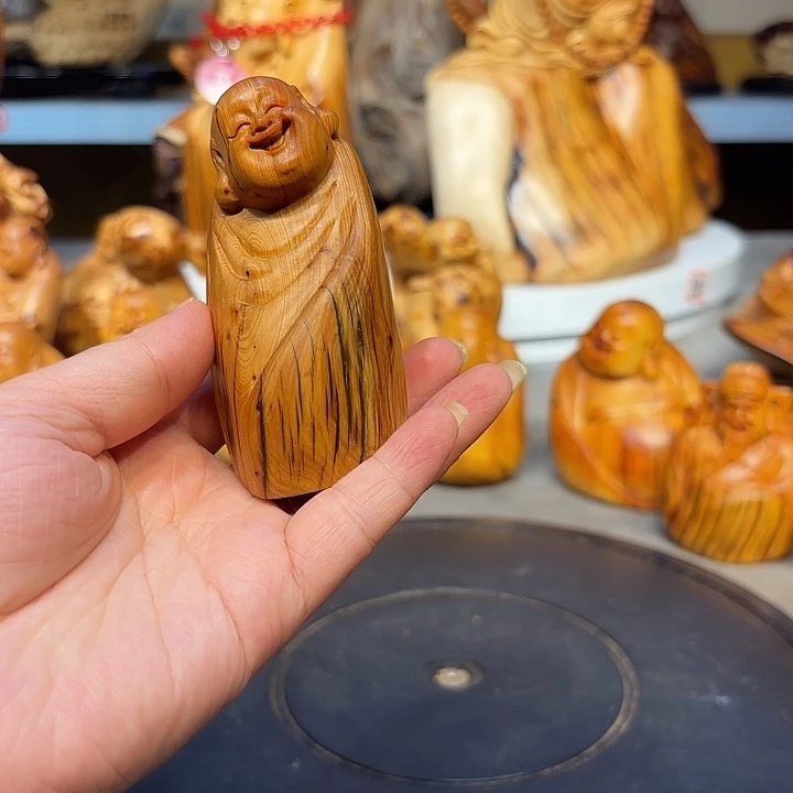 柏木太行崖柏弥勒佛