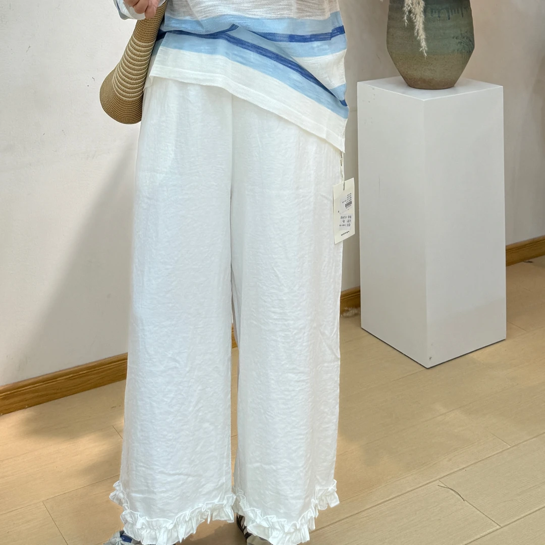 秋季新款高腰直筒阔腿裤