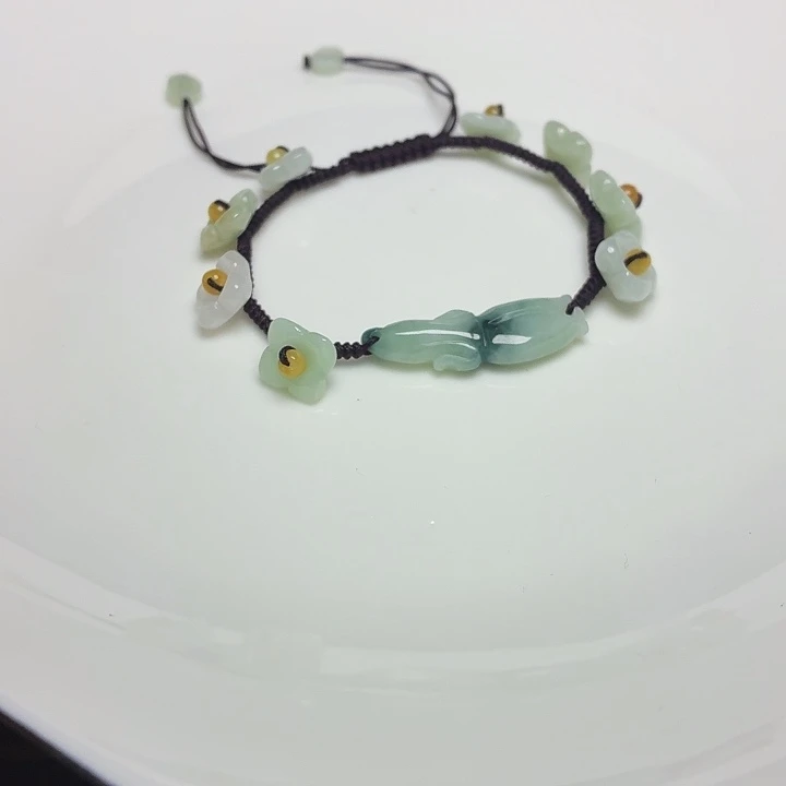 翡翠未镶嵌手镯玫瑰桂花