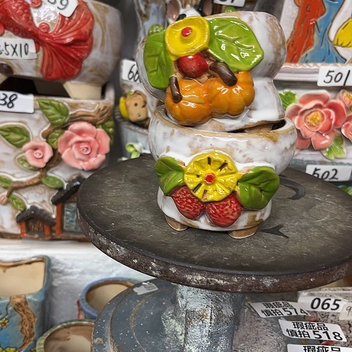 粗陶材质多肉花盆