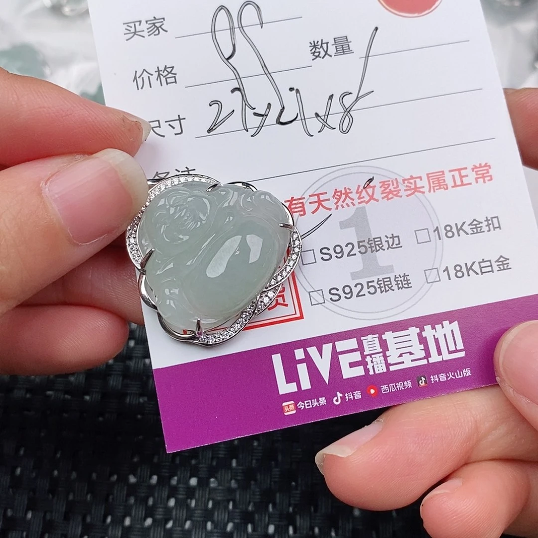 颈饰银S925镶嵌翡翠鹰****阳