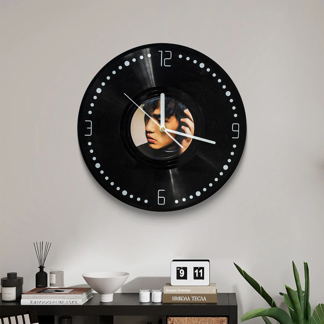 反方向的钟周杰伦jay黑胶挂钟表创意个性艺术生日礼品礼物3030