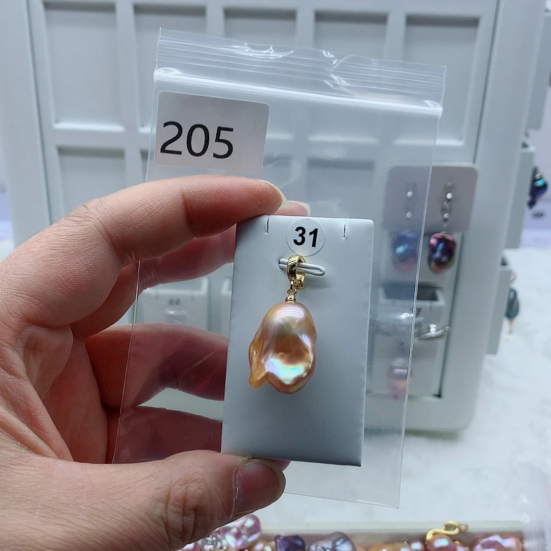 合金吊坠(不含链)淡水珍珠