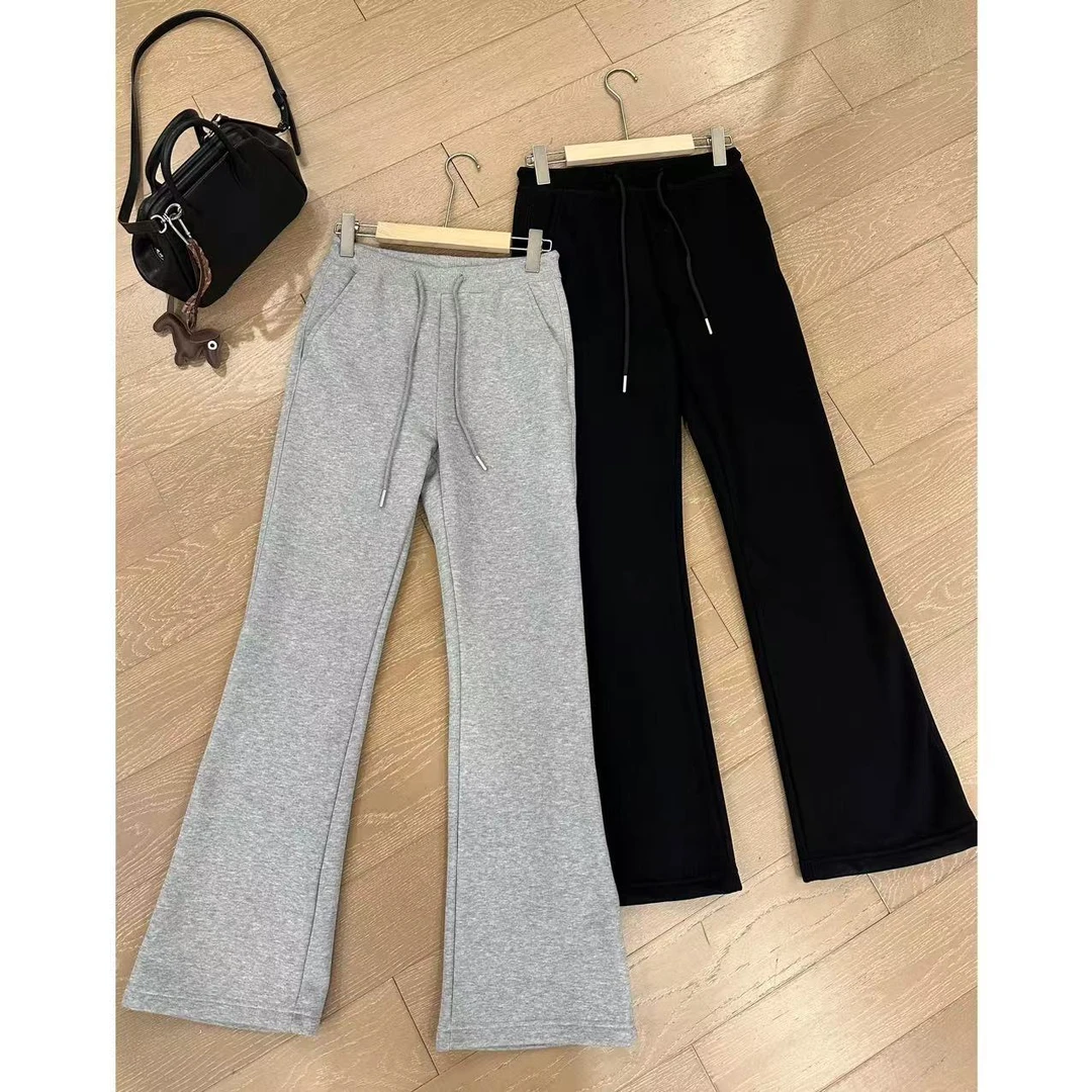 玖了个玖【LuLu卫裤】百搭加绒显高显瘦长裤2412B6069