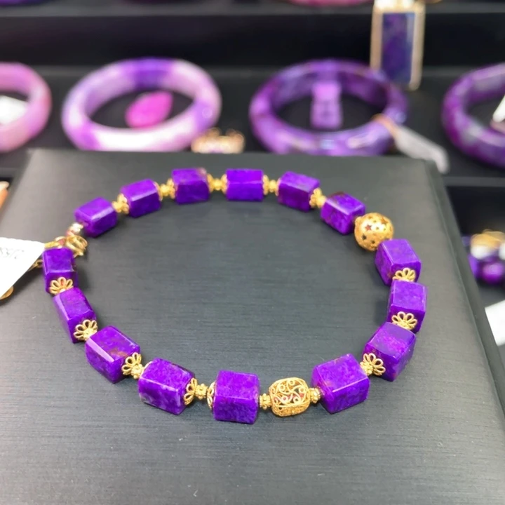 苏纪石（舒俱来）手链18K金镶嵌