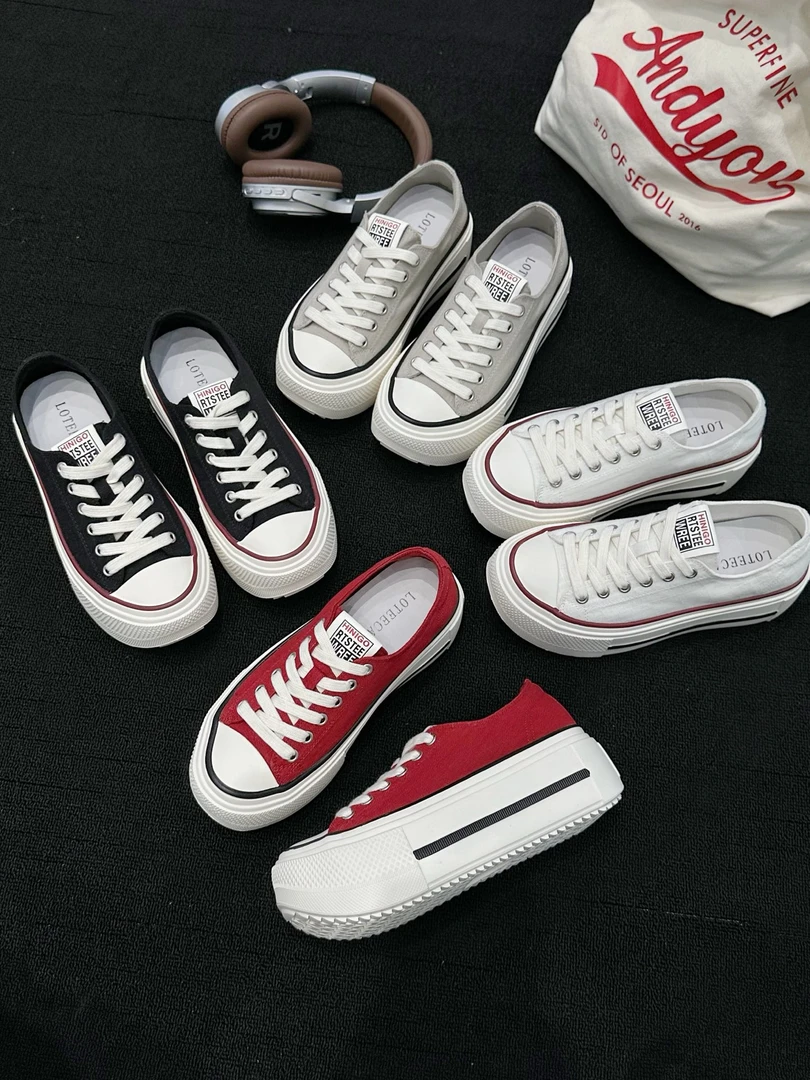 增高6cm 透气亚麻低帮鞋夏天懒人鞋女鞋系带 738