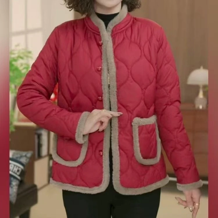 纤梦依-2025新款妈妈棉袄秋冬季时尚中老年棉服保暖加厚棉服