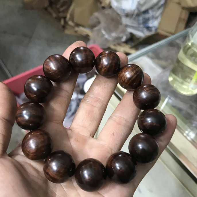 紫油梨老料圆珠单圈男士手串