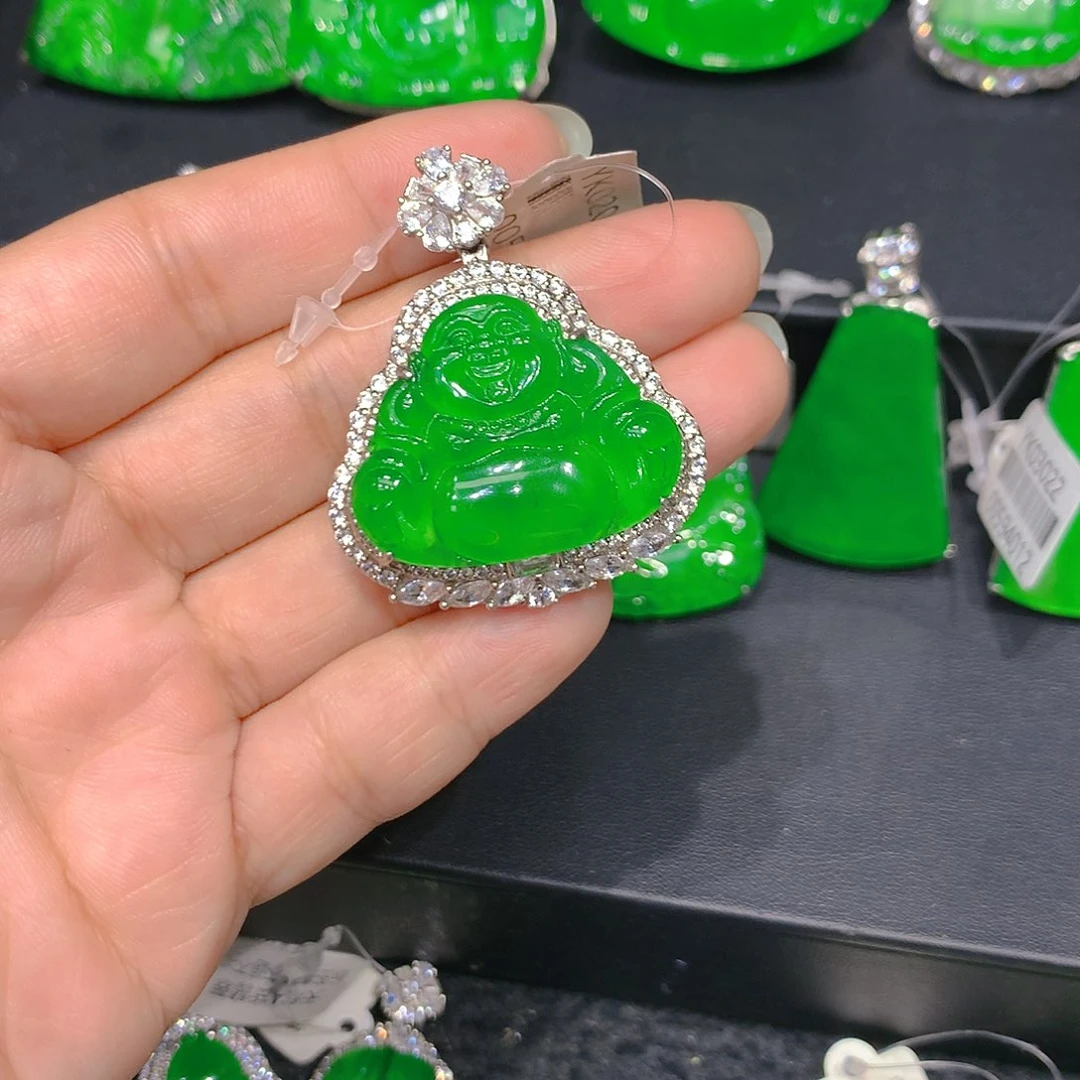 颈饰银S925镶嵌翡翠00004