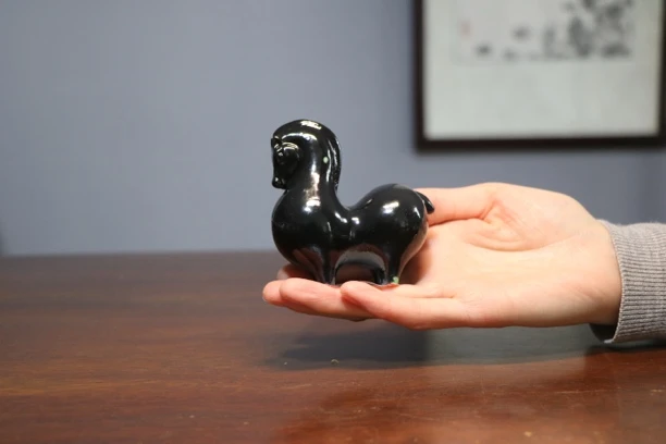 【唐马茶宠】紫砂茶宠 茶摆件 高-约7.8厘米 长-约8厘米茶道摆设