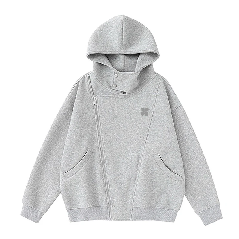 jtrt潮牌高街复古连帽拉链开衫卫衣男女秋冬季小众设计高级感外套