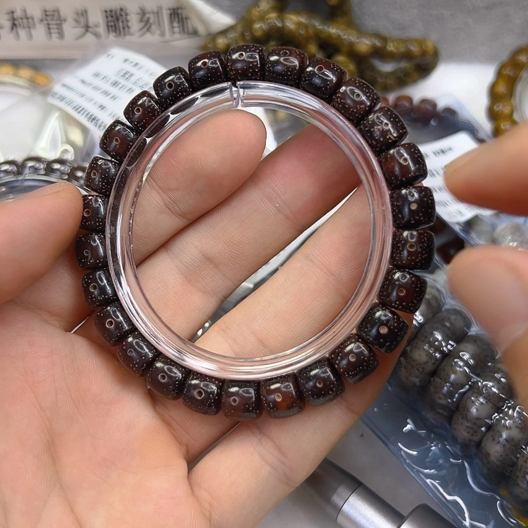 手串星月菩提30灭火糯冰黑金玉华星月菩提98万直切