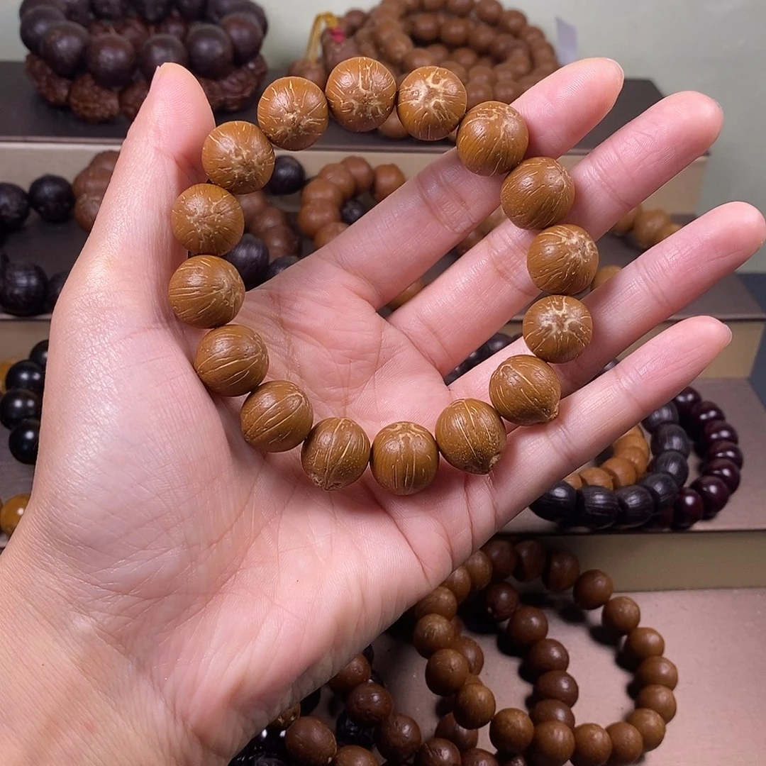 答***案手串紫金鼠15黄皮纯圆