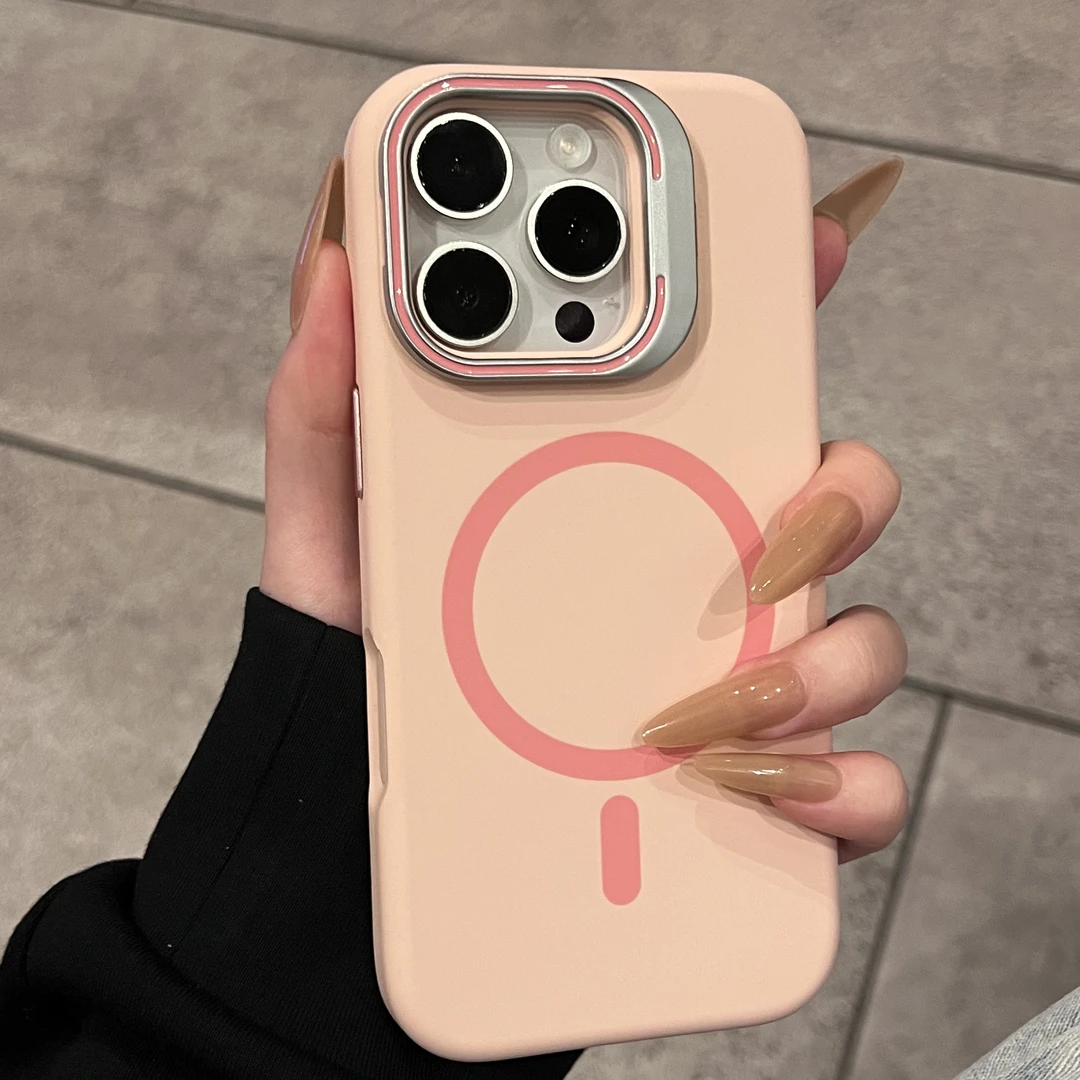 简约镜头支架液态硅胶iPhone17promax手机壳适用苹果16肤感15pro