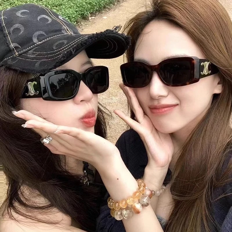 欧美网红方形闺蜜墨镜女款圆脸大框高级感偏光遮阳防紫外线太阳镜