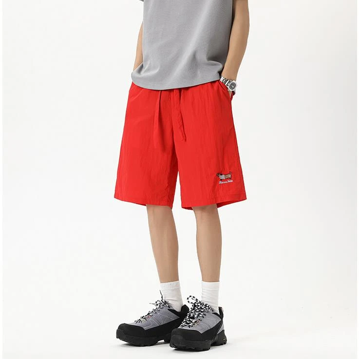 腊肠小狗刺绣运动短裤男款夏季潮牌美式高街篮球沙滩外穿五分中裤