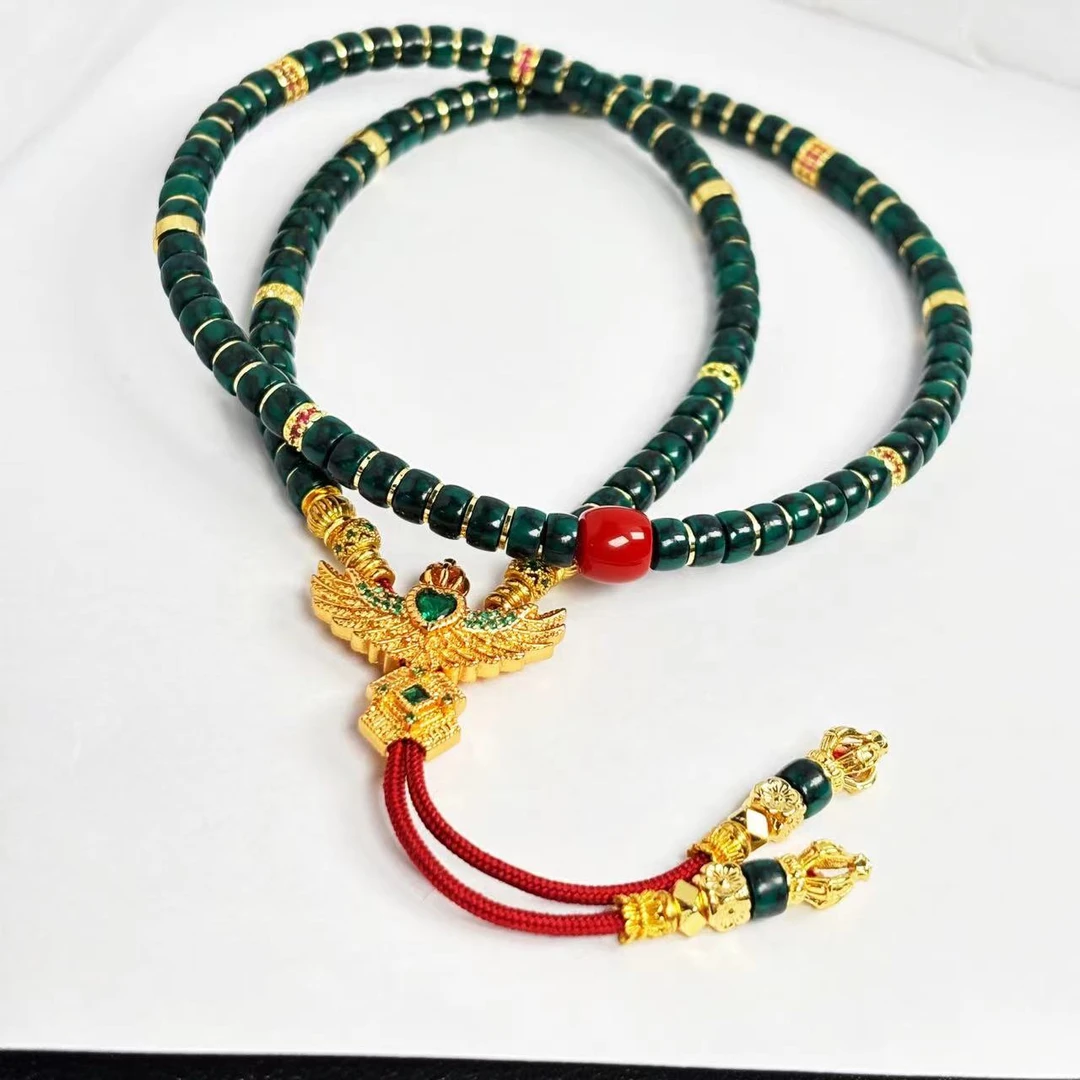 【叁生石】网花隔片108念珠米珠多圈复古饰品科技松文玩配饰