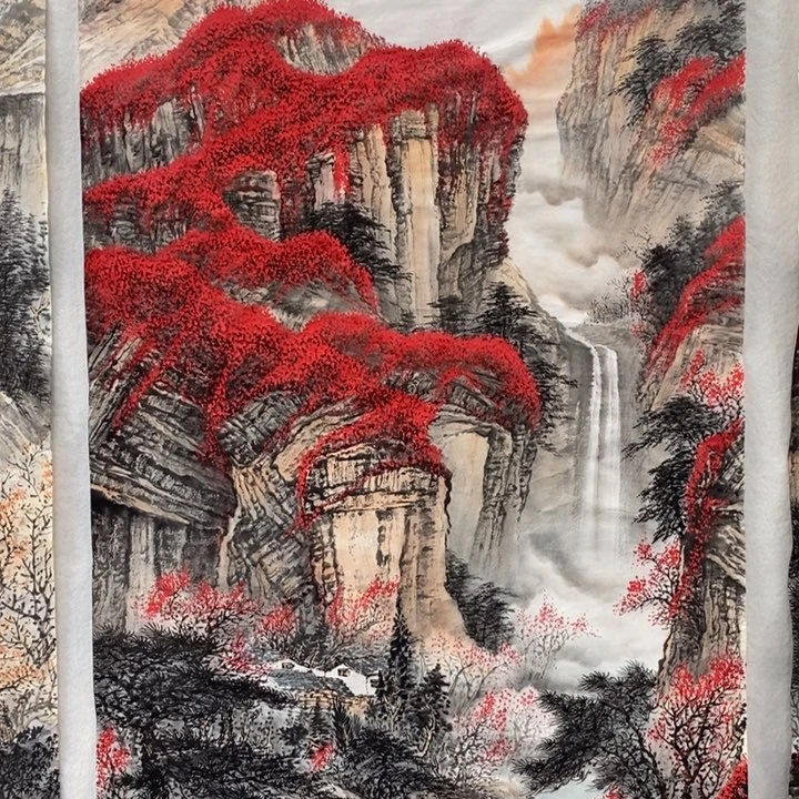 国画鸿运当头四尺竖幅