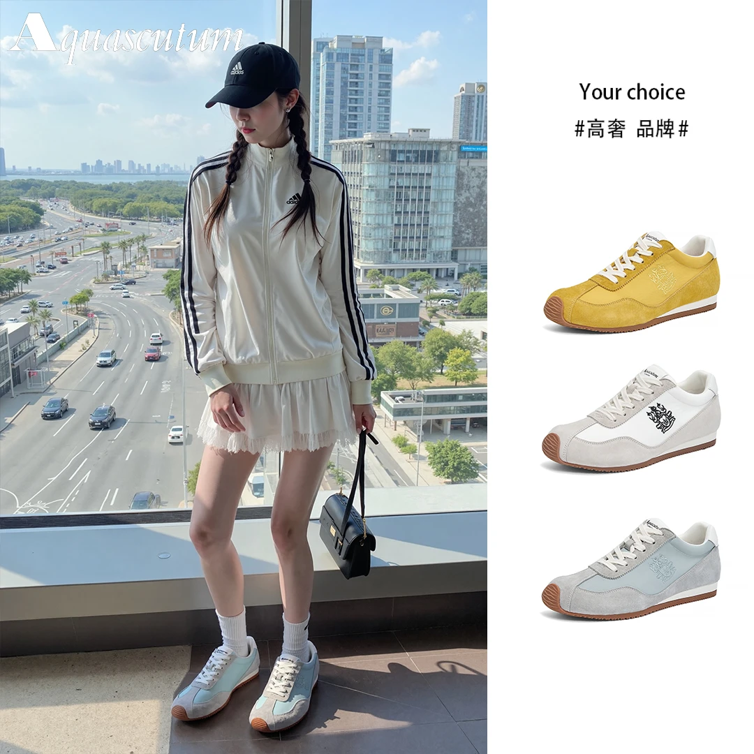 2025年春季新款系带潮流时尚休闲鞋平底女鞋