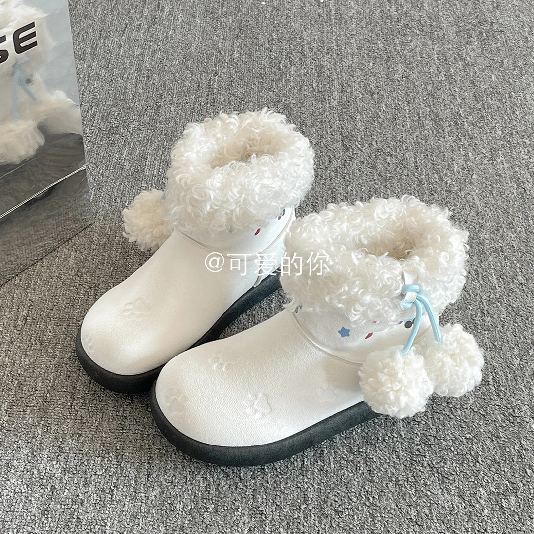 小众百搭厚底毛毛鞋女款爆款2025新款冬季加绒保暖棉鞋气质雪地靴