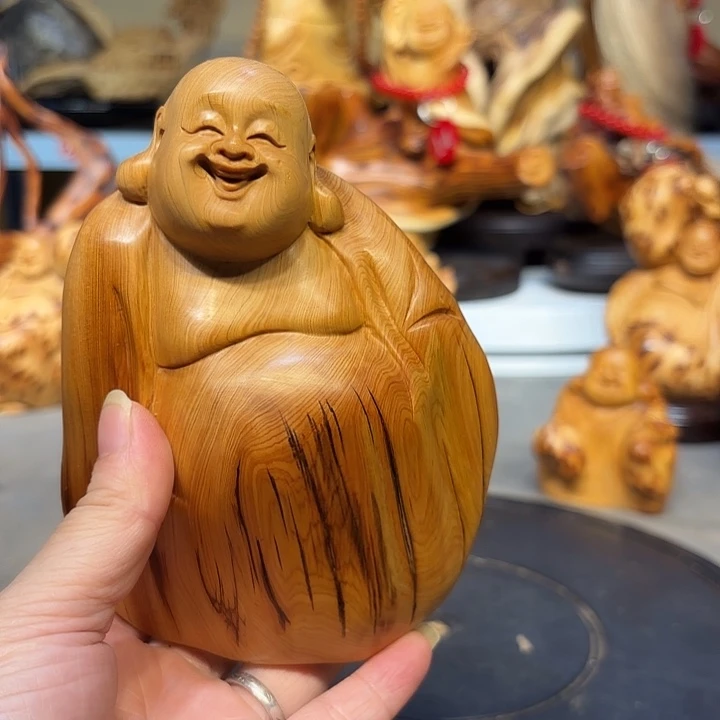 柏木太行崖柏弥勒佛