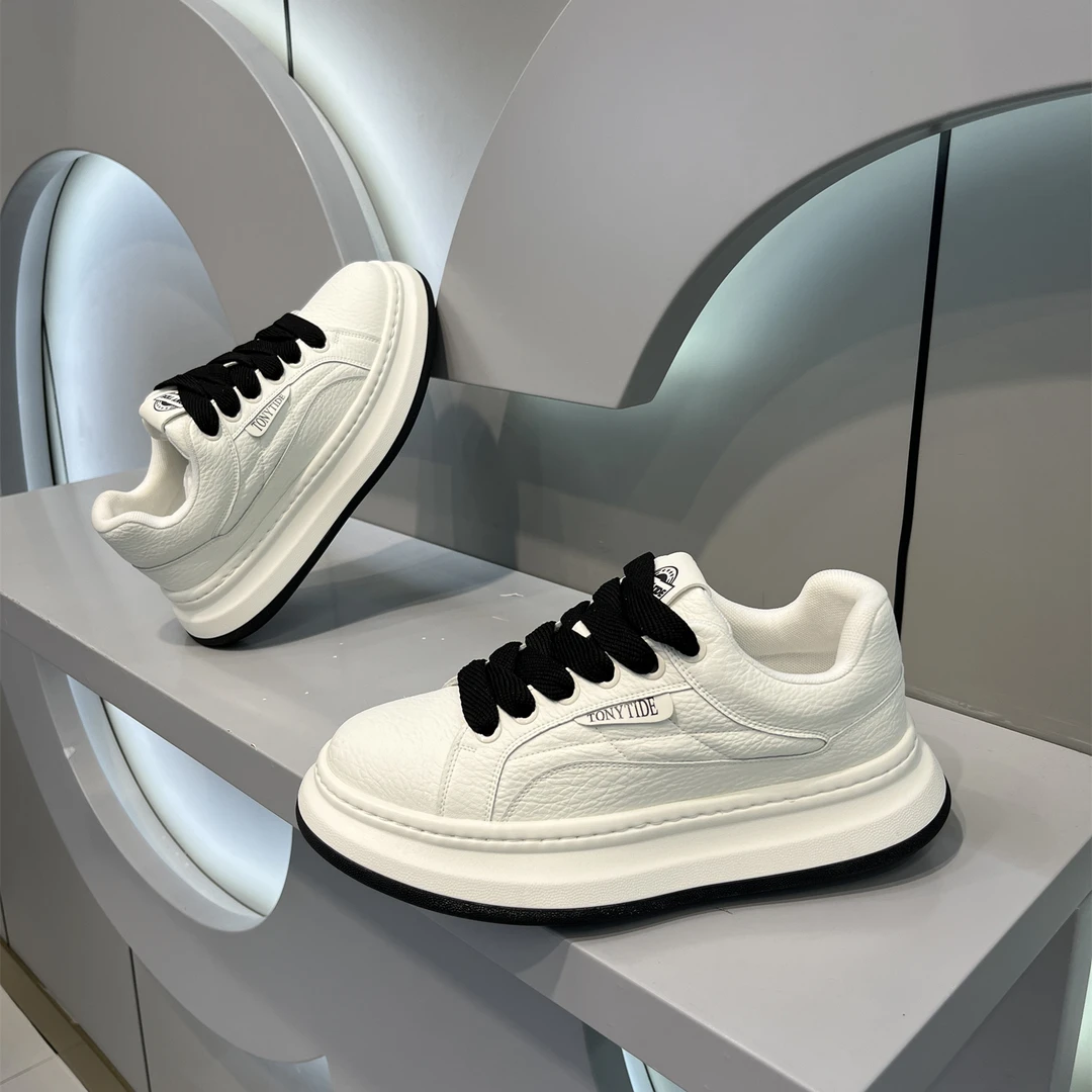 男鞋2025秋季新款增高厚底小白鞋潮流低帮运动休闲鞋子男款老爹鞋