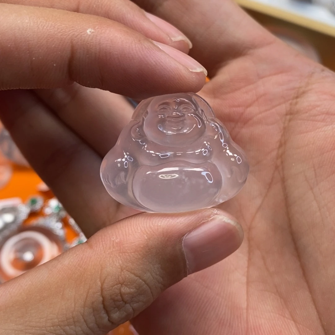 石英质玉佛公未镶嵌朵*酱