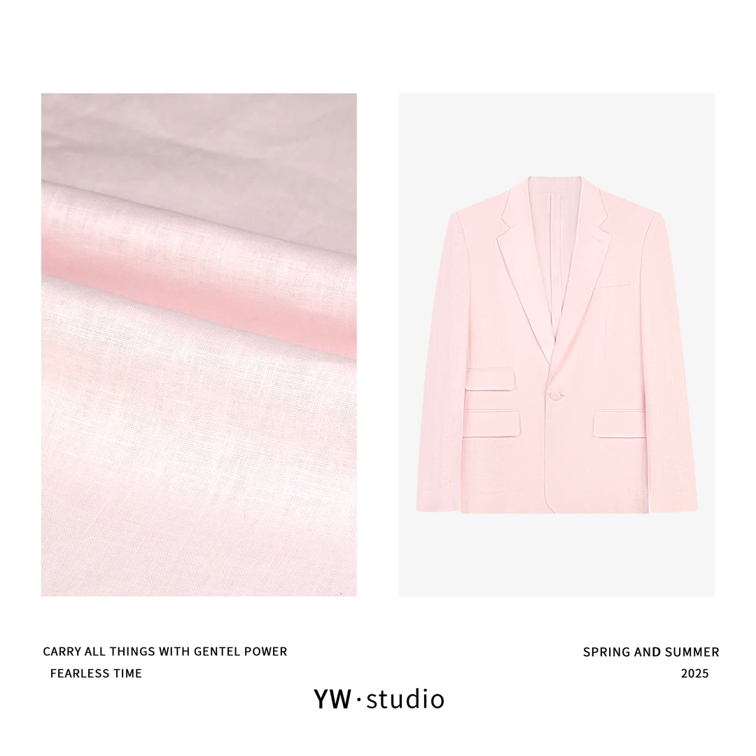 YUWEI/定制 高智感拉夫……100%亚麻透气单扣西装 CYPM25017