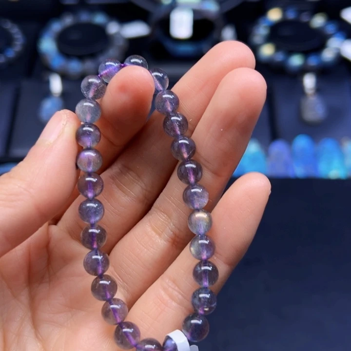 拉长石手串未镶嵌小*敏7左右