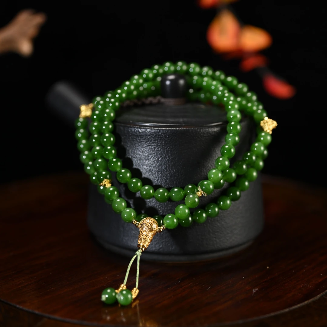 lot8807 2512090146和田玉碧玉项链/保利