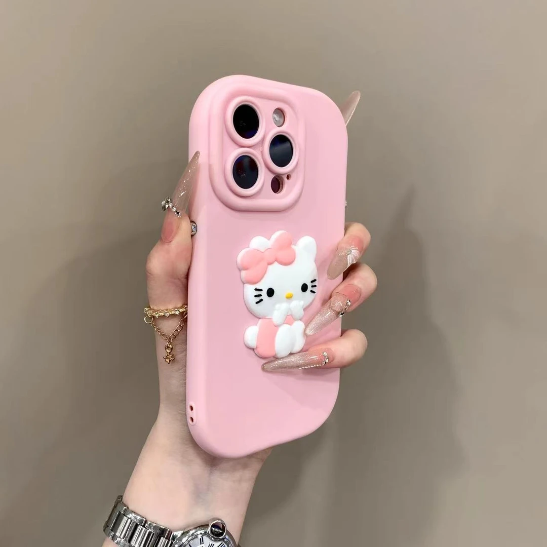 新款椭圆硅胶猫咪适用iPhone16promax手机壳15pro可爱14个性13女