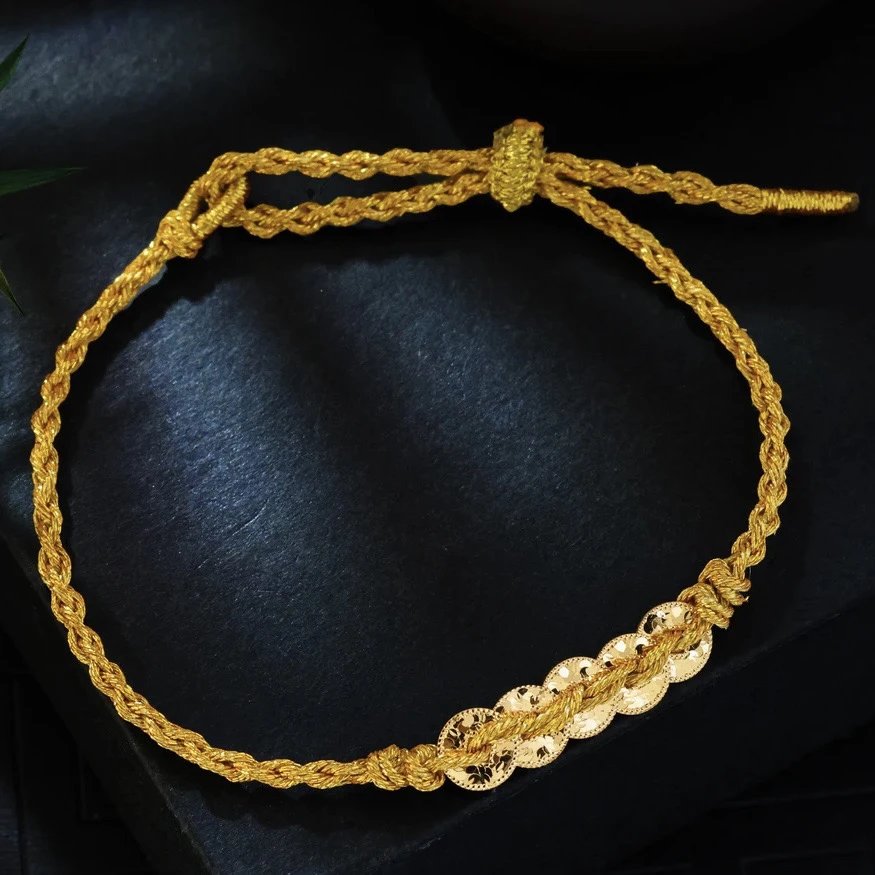 【卡奢珠宝】18K五钱币手绳配件