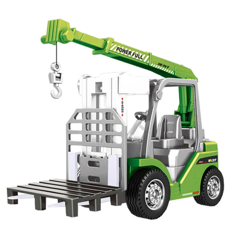儿童大号惯性合金工程车升降玩具叉车装卸车吊车宝宝汽车模型男孩