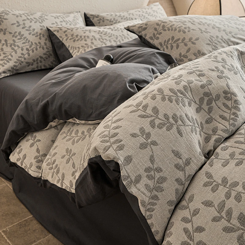 A类高档纯棉双层纱四件套100全棉2025新款被套床单床上用品三件套