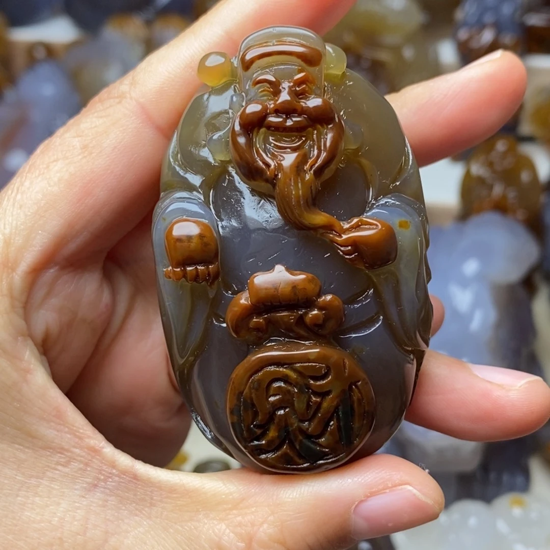 黄***园玛瑙/玉髓未镶嵌把件