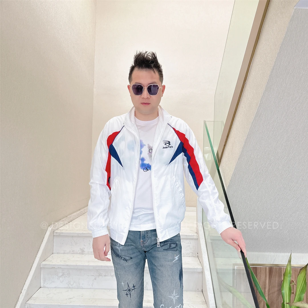 春夏款JCDC两侧多边形拼色轻奢高端男士时尚休闲外套男装夹克外衣