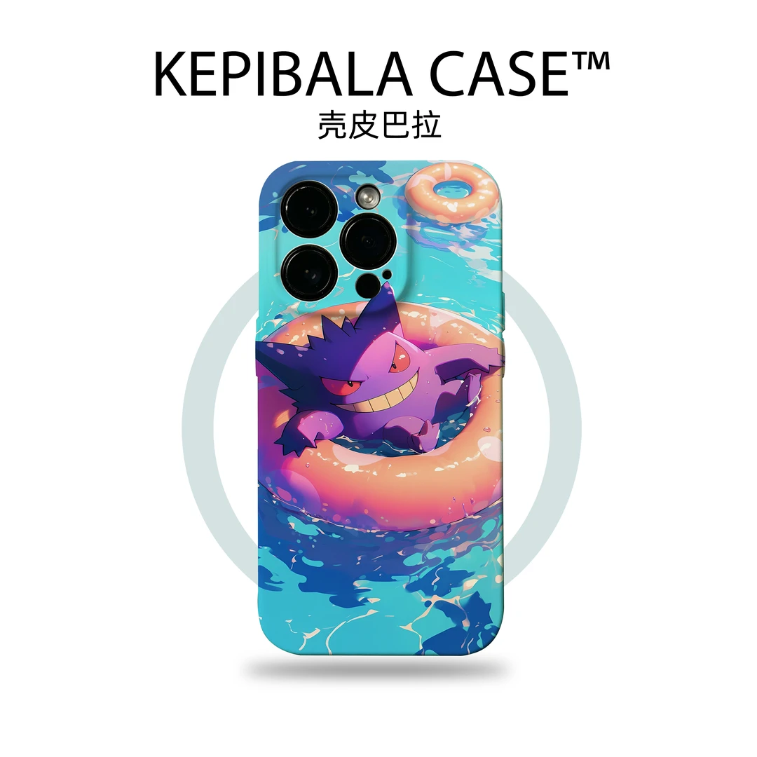 宝可梦耿鬼卡通手机壳适用华为荣耀苹果16PRO红小米VIVOPPO菲林软