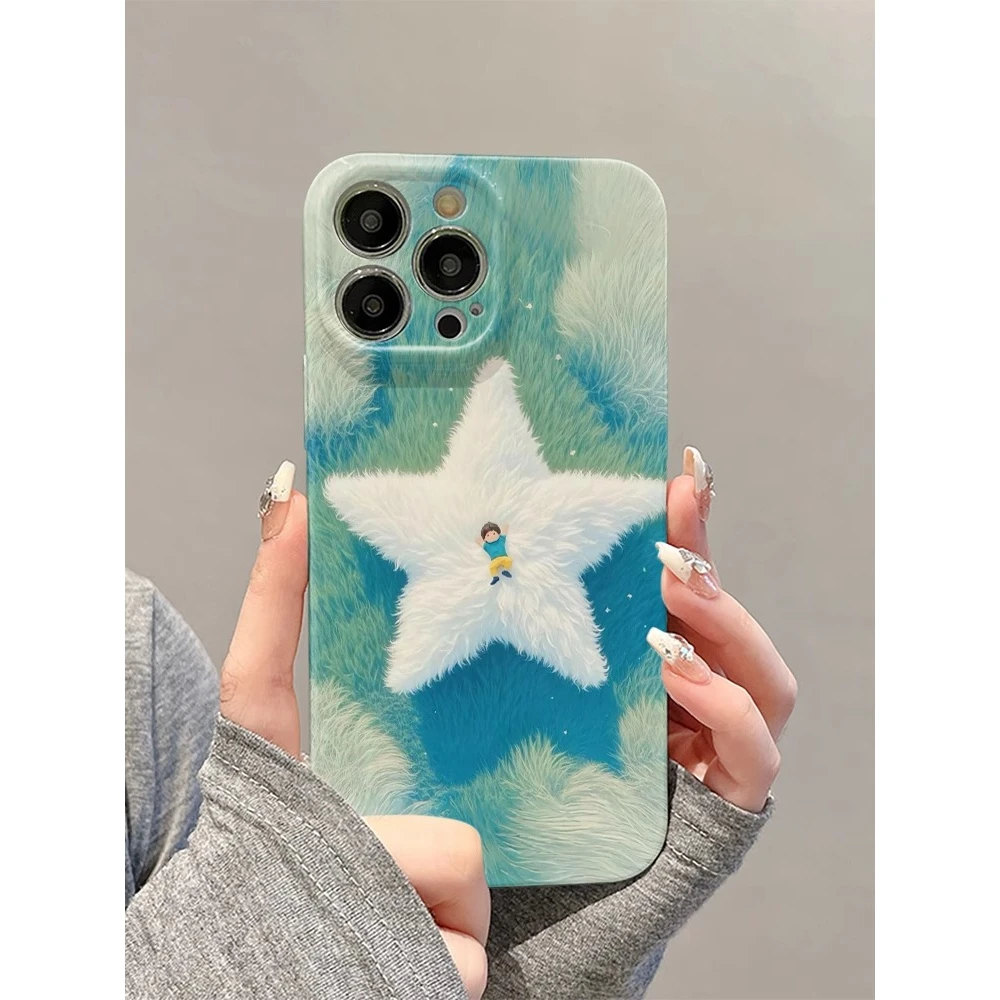 菲林软壳防摔星星草坪适用苹果16华为reno13小米15vivox200 1加