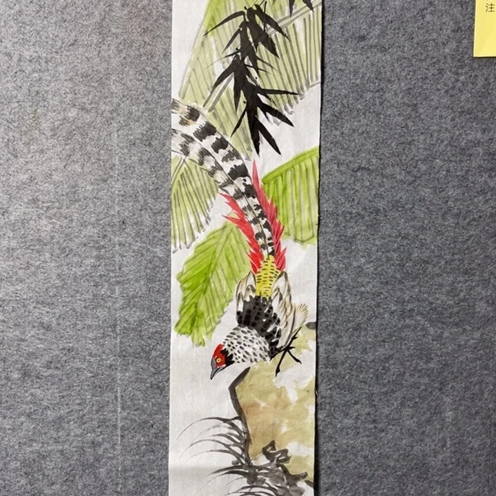 竖款大鱼书画艺术作品