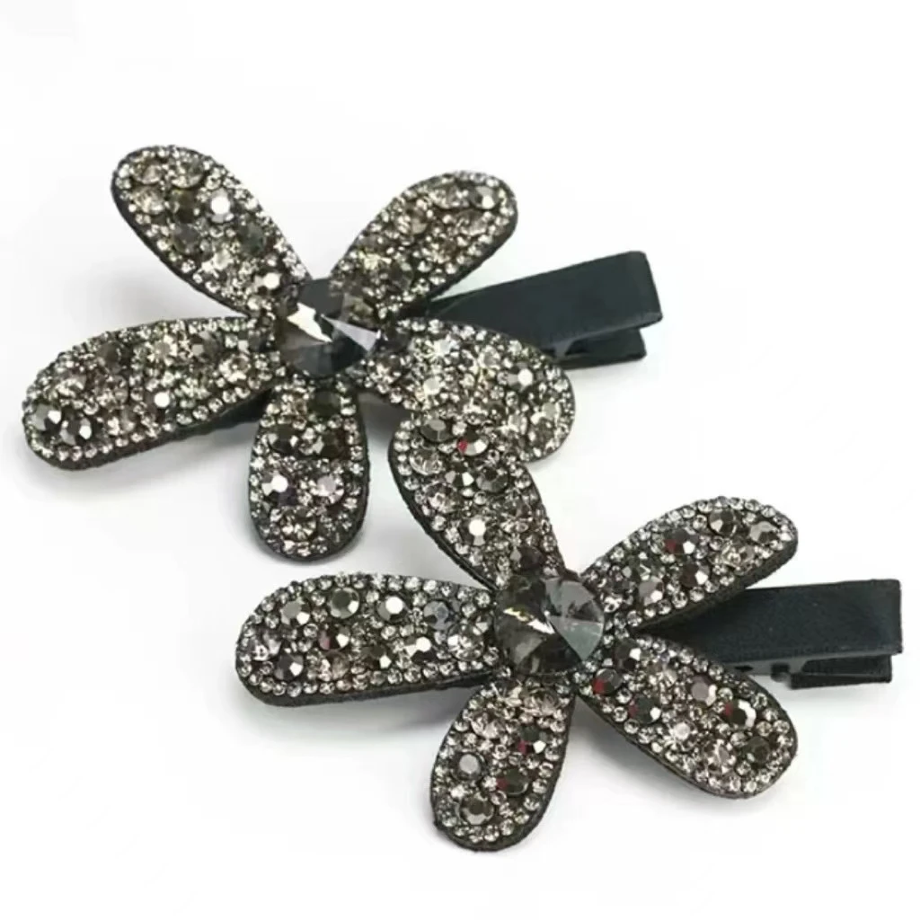 轻奢气质花朵鸭嘴夹百搭时尚边夹刘海夹侧边发卡发饰女2086+2086