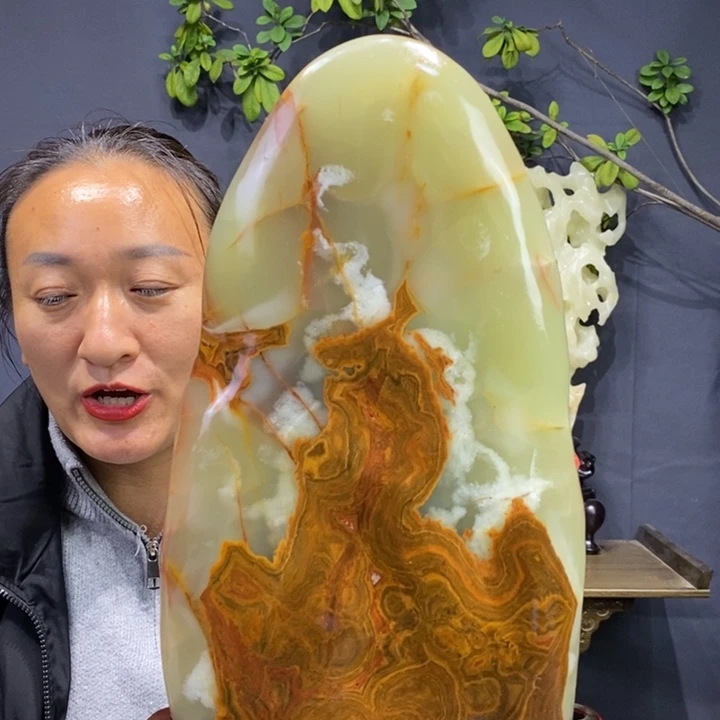 石材伊朗古青石摆件