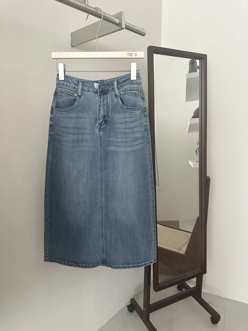 8500韩版宽松休闲百搭牛仔半身裙