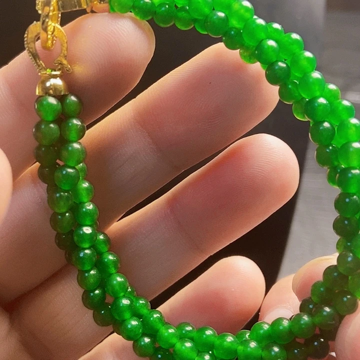 翡翠14K金镶嵌颈饰