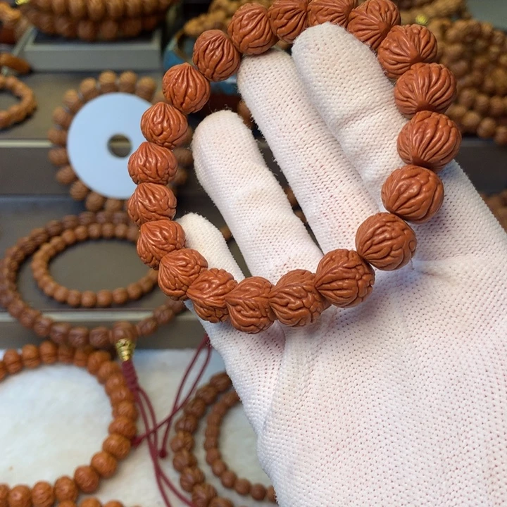 奉***胖手串桃核秦岭龙纹