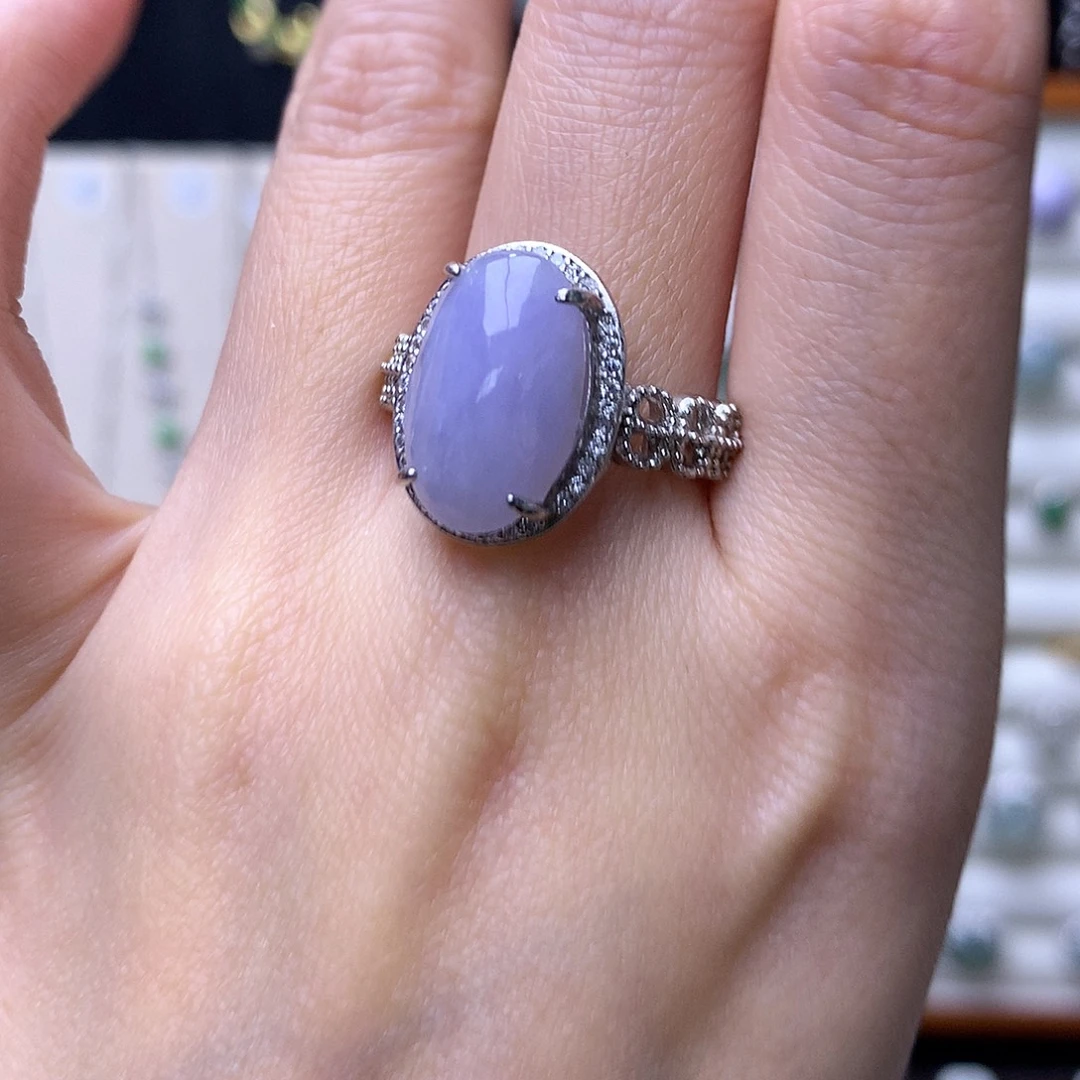 翡翠银S925镶嵌戒指