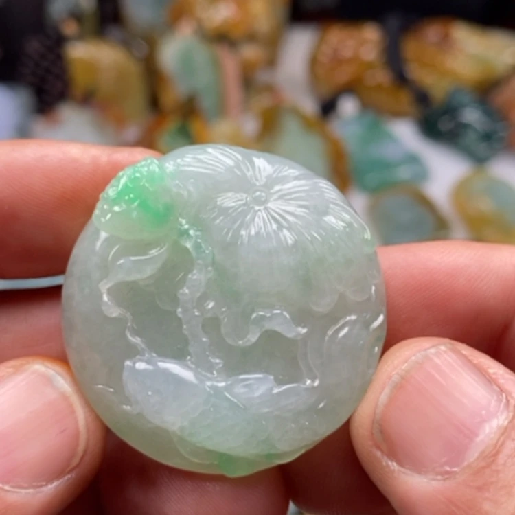 【闪购商品】翡翠颈饰未镶嵌更***排缅甸翡翠A货吊坠