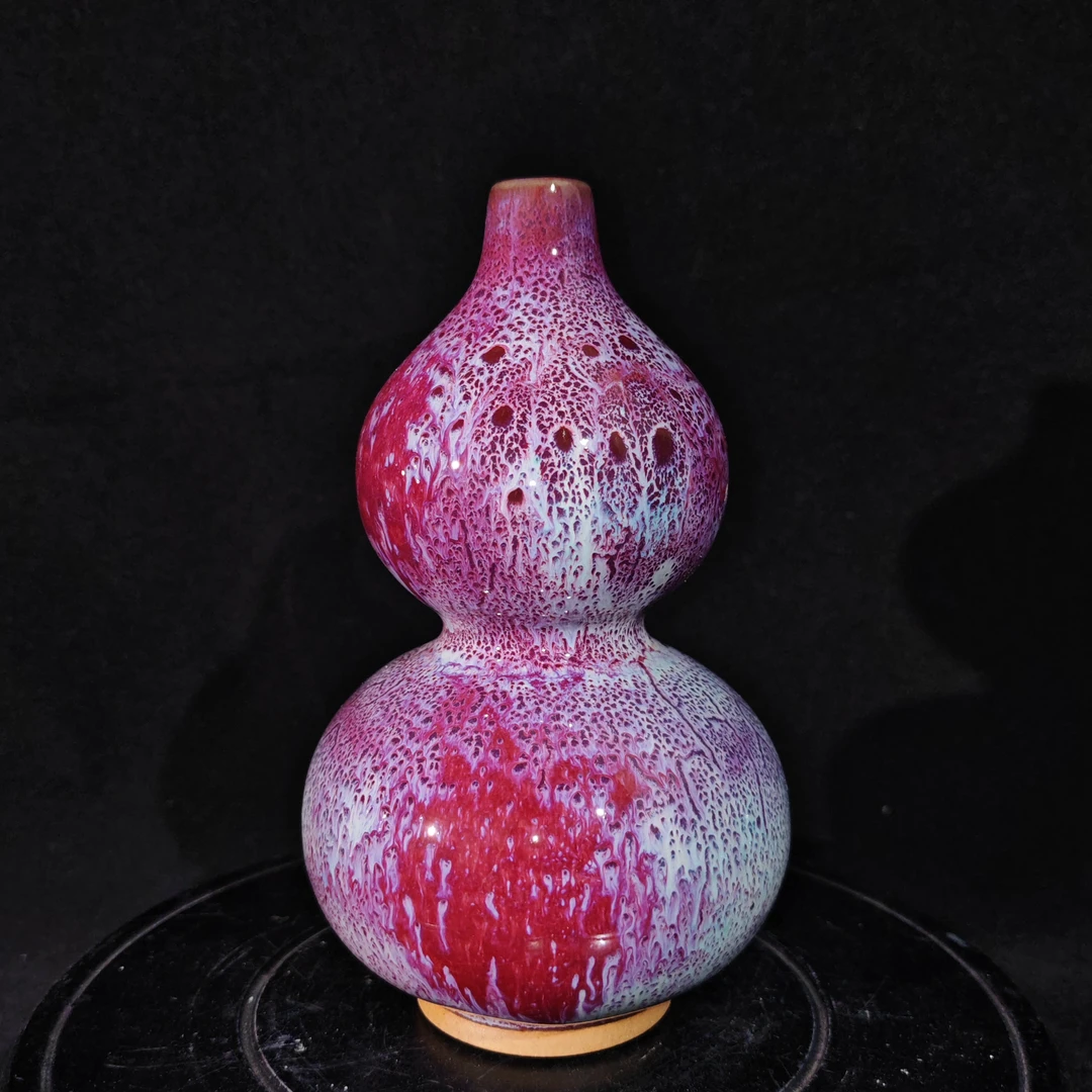 [馆长甄选孔家钧窑作品]陶瓷 —花釉葫芦